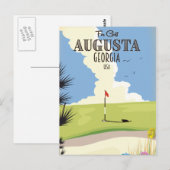 Augusta Georgia Golfplakat Postkarte (Vorne/Hinten)