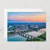 Augusta Georgia Postcard Sunset Postkarte (Vorne/Hinten)