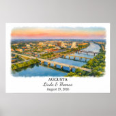 Augusta Georgia Poster, Aquarell, Maßgeschneidert Poster (Vorne)