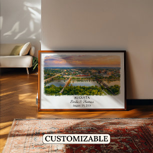 Augusta Georgia Poster, Aquarell, Maßgeschneidert Poster