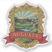 Augusta Georgia Reise Aufkleber (Vorderseite)