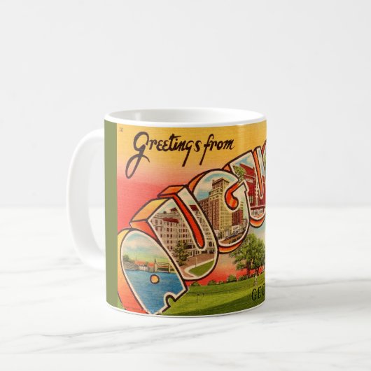 Augusta Georgia Retro-Tasse Kaffeetasse (Vorderseite Links)