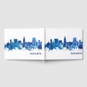 Augusta Georgia Skyline Blue Gästebuch (Voll)