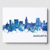 Augusta Georgia Skyline Blue Gästebuch (Rückseite)