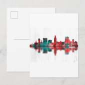 Augusta Georgia Skyline Einladungspostkarte (Vorne/Hinten)