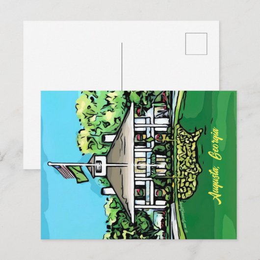 Augusta, Georgien Postkarte (Vorne/Hinten)