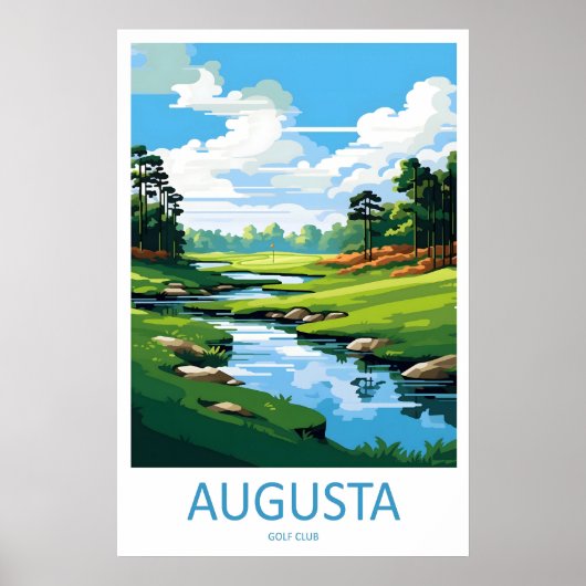 Augusta Golfplatz Reise Druck Wandkunst Augusta Poster (Vorne)
