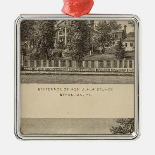 Augusta-Kirchen-Stuart-Wohnsitz Silbernes Ornament (Vorne)