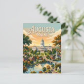 Augusta, Maine Postkarte (Stehend Vorderseite)