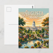 Augusta, Maine Postkarte (Vorne/Hinten)