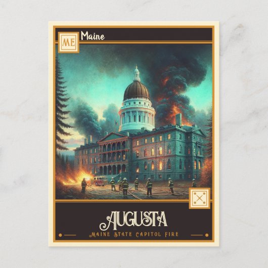 Augusta, Maine | VINTAG Postkarte (Vorderseite)