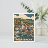 Augusta ME Grafikdesign Postkarte (Stehend Vorderseite)