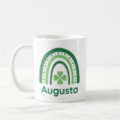 Augusta Name Clover Boho Rainbow Kaffeetasse (Links)