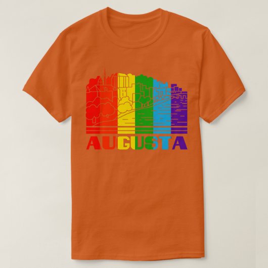 Augusta Pride Augusta LGBT Geschenk LGBTQ Support T-Shirt (Design vorne)