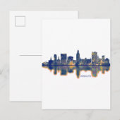 Augusta Skyline Einladungspostkarte (Vorne/Hinten)