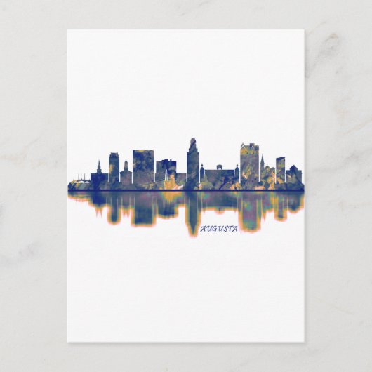 Augusta Skyline Einladungspostkarte (Vorderseite)