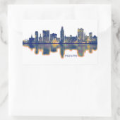 Augusta Skyline Rechteckiger Aufkleber (Tasche)