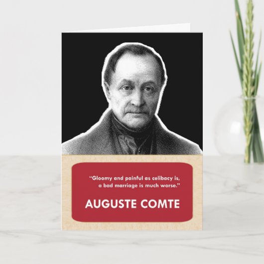 Auguste Comte Karte Anti--Valentinsgrüße Tages (Vorderseite)