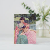 Auguste las zu ihrer Tochter von Mary Cassatt Postkarte (Stehend Vorderseite)