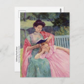 Auguste las zu ihrer Tochter von Mary Cassatt Postkarte (Vorne/Hinten)