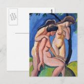 Auguste Macke Drei Akte Postkarte (Vorne/Hinten)