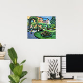 Auguste Macke - Gartenbild, beliebtes Gemälde, Poster (Heimbüro)