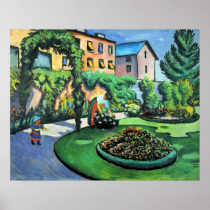 Auguste Macke - Gartenbild, beliebtes Gemälde, Poster