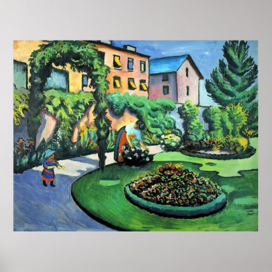 Auguste Macke - Gartenbild, popular painting, Poster (Vorne)