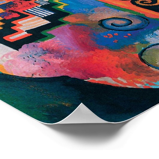 Auguste Macke - Hommage an Abstrakte moderne Kunst Poster (Ecke)