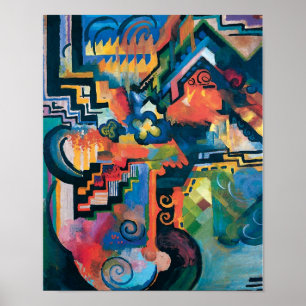 Auguste Macke - Hommage an Bach Abstrakte Moderne  Poster