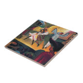 Auguste Macke - Russische Balletttänzer auf Bühne Fliese (Seite)