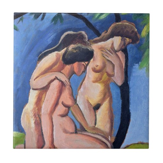 Auguste Macke Three Acts Fliese (Vorderseite)