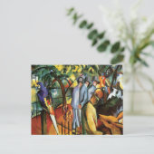 Auguste Macke - Zoologischer Garten Tierpark Lover Postkarte (Stehend Vorderseite)