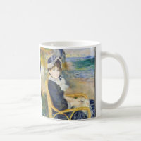 Auguste Renoir am Meer Portrait der Frau
