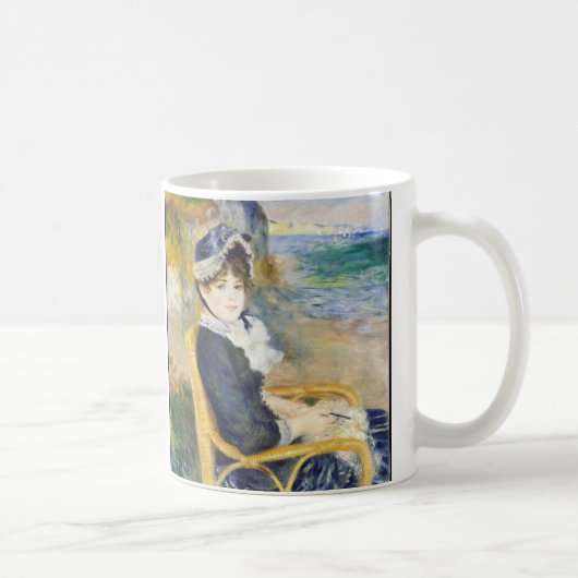 Auguste Renoir am Meer Portrait der Frau Kaffeetasse (Rechts)