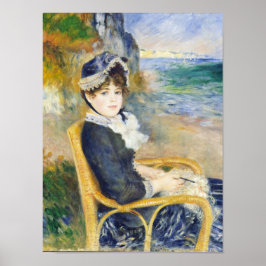 Auguste Renoir am Meer Portrait der Frau Poster