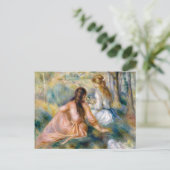Auguste Renoir auf der Wiese Postkarte (Stehend Vorderseite)