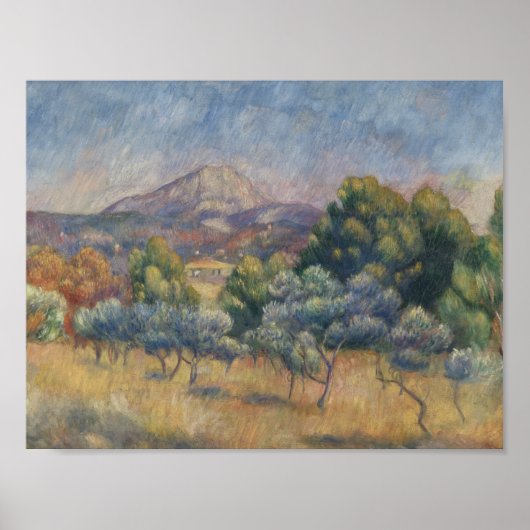 Auguste Renoir - Der Berg Sainte-Victoire Poster (Vorne)
