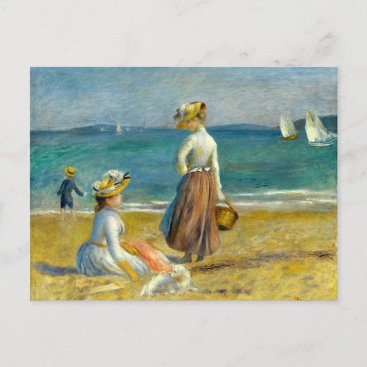 Auguste Renoir Figures am Strand Postkarte (Vorderseite)
