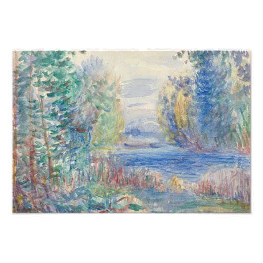 Auguste Renoir - Flusslandschaft Fotodruck (Vorne)