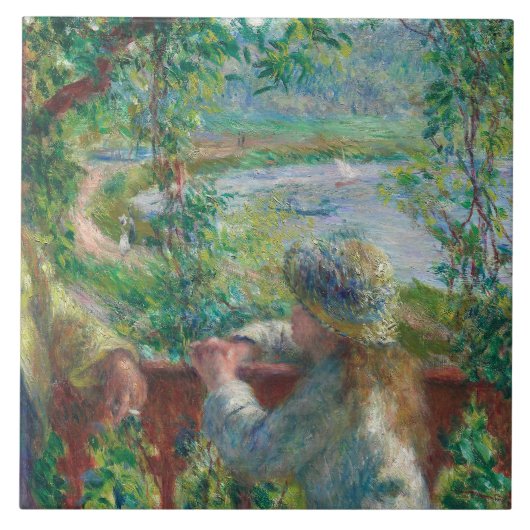 Auguste Renoir - In der Nähe des Sees Fliese (Vorderseite)