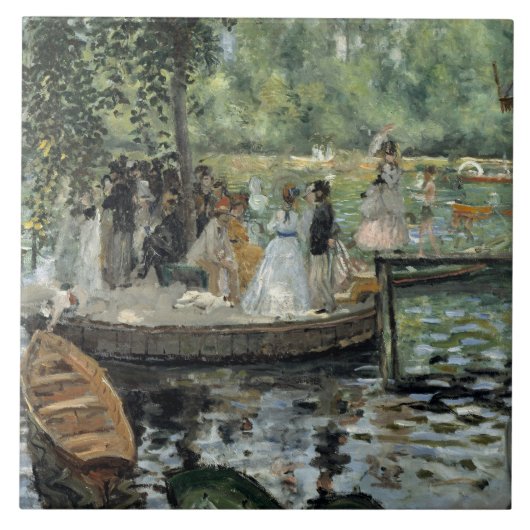 Auguste Renoir - La Grenouillere Fliese (Vorderseite)