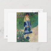 Auguste Renoir - Mädchen mit einer Wasserdose Postkarte (Vorne/Hinten)