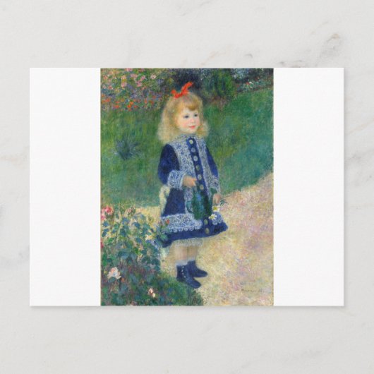 Auguste Renoir - Mädchen mit einer Wasserdose Postkarte (Vorderseite)