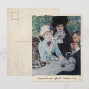 Auguste Renoir, nach dem Mittagessen, 1879 Vintag Postkarte