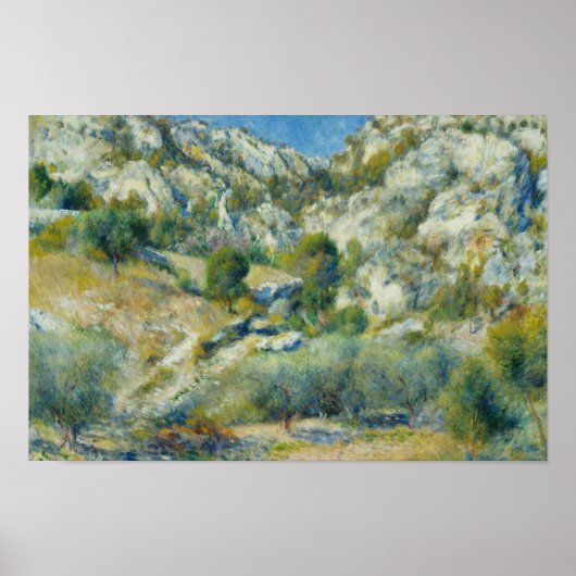 Auguste Renoir - Rocky Crags bei L'Estaque Poster (Vorne)