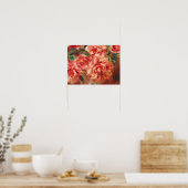 Auguste Renoir - Rose in einer Vase Poster (Küche)