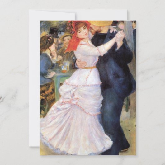 Auguste Renoir - Tanz im Bougival Einladung (Vorderseite)