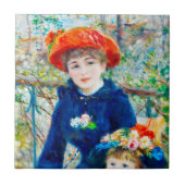 Auguste Renoir - zwei Schwestern Fliese (Vorderseite)