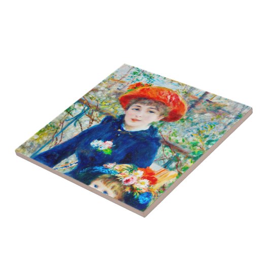 Auguste Renoir - zwei Schwestern Fliese (Seite)
